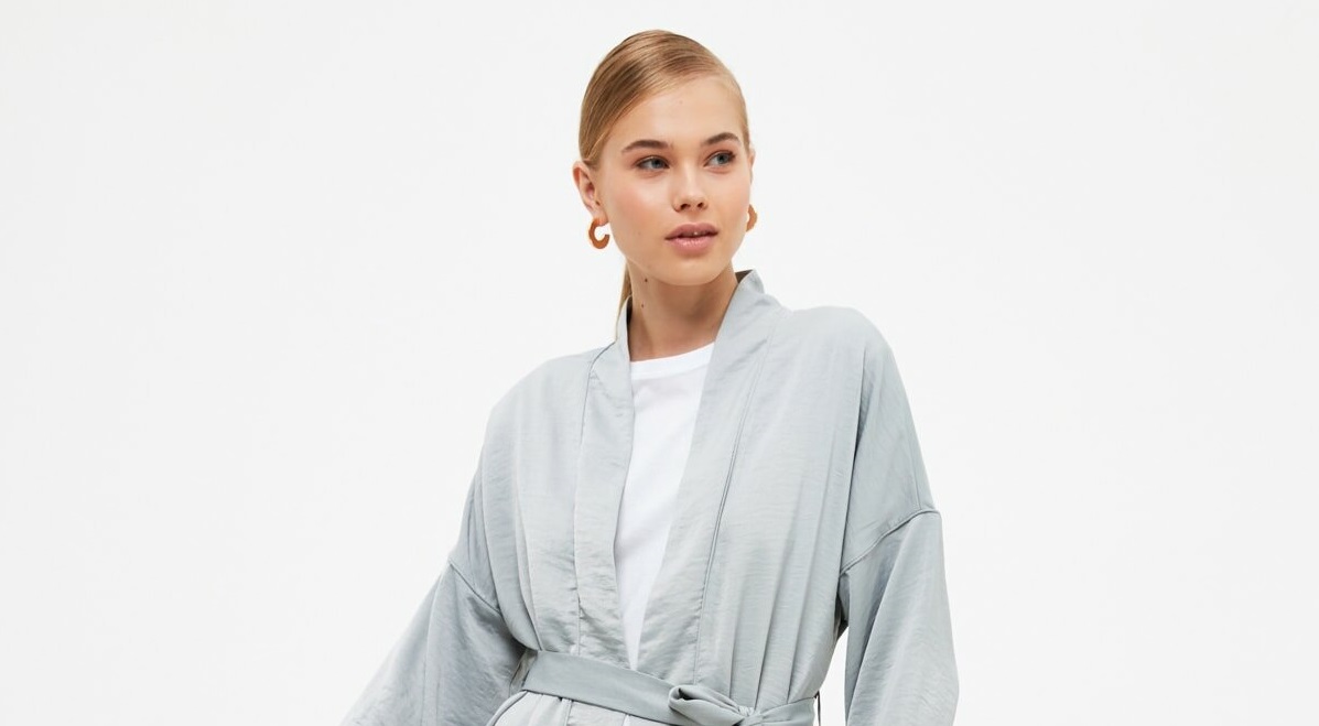 Trendyol Modest / Gri Kimono