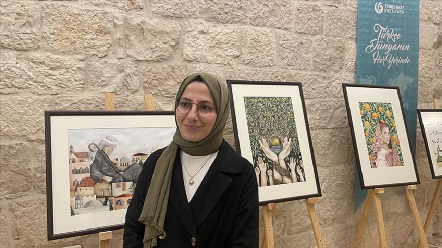 Türk ressam, tablolarıyla Kudüs’ün yaşamına ışık tutuyor