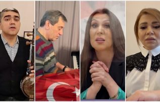 Azerbaycanlı sanatçılar, eserlerini Türkiye için yorumladı