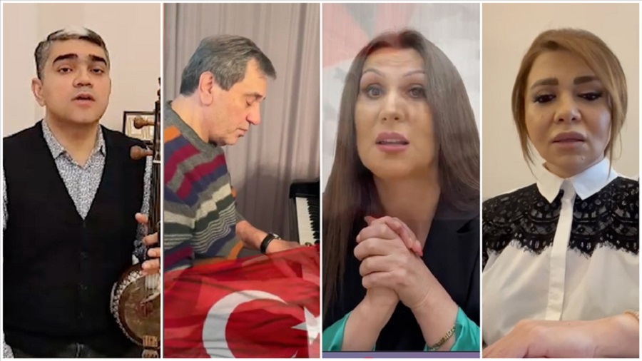 Azerbaycanlı sanatçılar, eserlerini Türkiye için yorumladı
