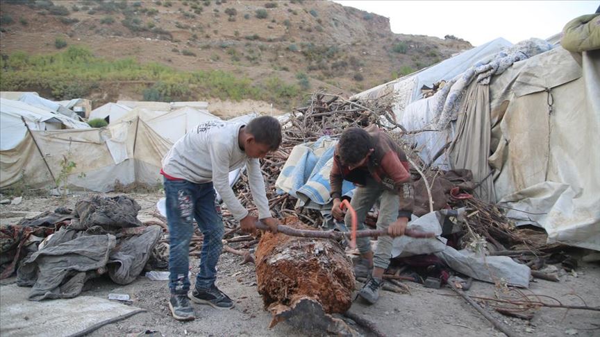 Kardeşlerinin okuması için kendini feda eden küçük Ahmet, odun kırarak ailesini geçindiriyor