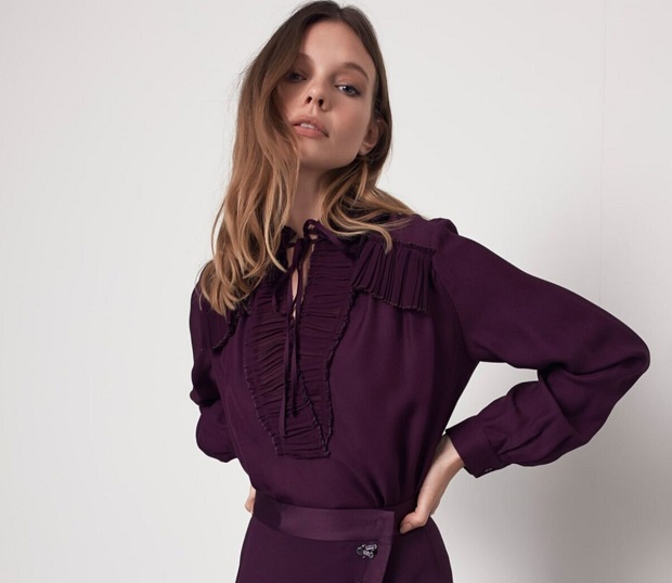 Machka / Fırfır Detaylı Saten Etek