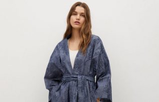 Mango / İşlemeli Pamuklu Kaftan