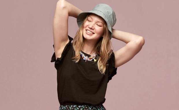 Mudo / Bisiklet Yaka Fırfır Detaylı Pamuk Bluz