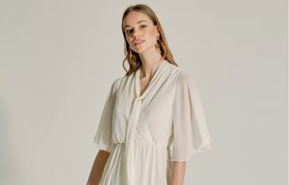 NGSTYLE / Fular Detaylı Kruvaze Elbise