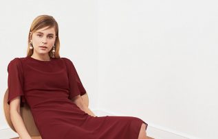 TRENDYOLMİLLA / Bordo Basic Şifon Elbise