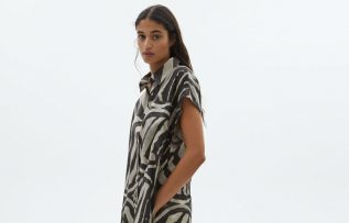 Massimo Dutti / Zebra Desenli Uzun Elbise