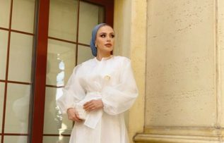 GİZAY Senna / Transparan Detaylı Abaya Takım