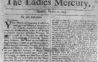 İlk kadın dergisi: “The Ladies Mercury”