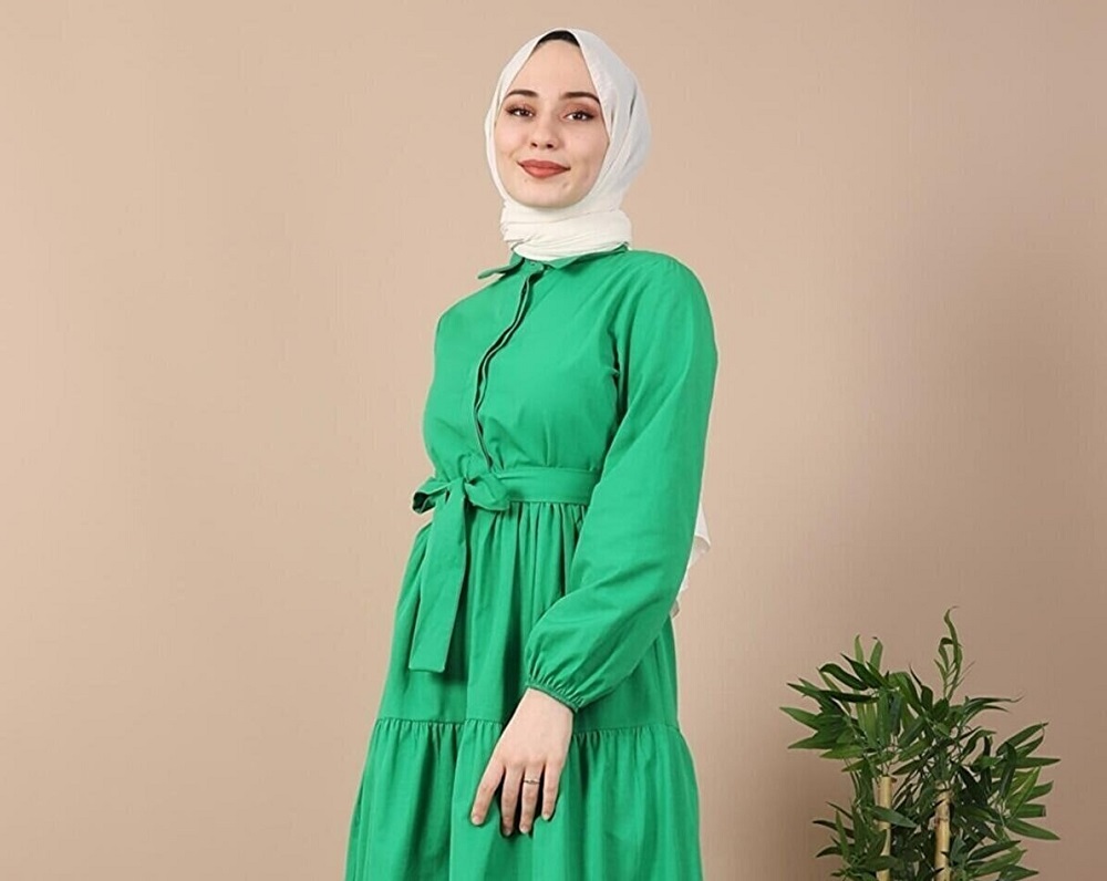 Hera Fashion / Standart Yaka Düğmeli Elbise