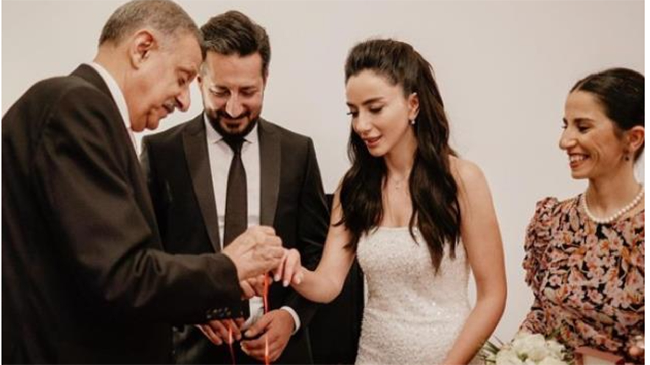 Öykü Gürman Azerbaycan’da nikah masasına oturdu